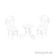 Artikelbild des Artikels “Miniatur Sitzgruppe, Weiß, Metall, 5 - 9 cm “
