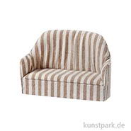Artikelbild des Artikels “Miniatur Sofa, Braun Weiß, 11,5 x 4,5 x 8 cm “