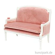 Artikelbild des Artikels “Miniatur Sofa, Louis XVI, Weiß Rosa, 11,5 x 9 x 5 cm “