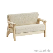 Artikelbild des Artikels “Miniatur Sofa Modern, Creme, 8,5 x 4,8 x 5,5 cm “