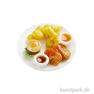 Artikelbild des Artikels “Miniatur Speisen-Teller I, Burger, 4,4 cm “