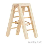 Artikelbild des Artikels “Miniatur Stehleiter, Holz, Natur, 2,4 x 3,5 x 7,5 cm “