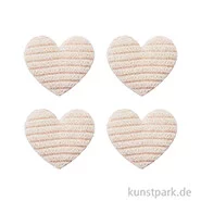 Artikelbild des Artikels “Miniatur Stoffherz, Beige, 3,5 cm, 4 Stück “
