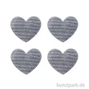 Artikelbild des Artikels “Miniatur Stoffherz, Grau, 3,5 cm, 4 Stück “