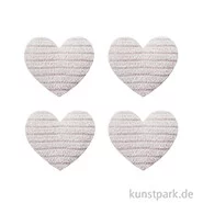 Artikelbild des Artikels “Miniatur Stoffherz, Hellgrau, 3,5 cm, 4 Stück “