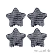 Artikelbild des Artikels “Miniatur Stoffstern, Grau, 3,5 cm, 4 Stück “
