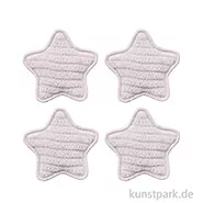 Artikelbild des Artikels “Miniatur Stoffstern, Hellgrau, 3,5 cm, 4 Stück “