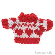 Artikelbild des Artikels “Miniatur Strickpullover Rot-Weiß “