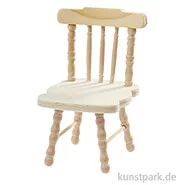 Artikelbild des Artikels “Miniatur Stuhl, Holz, Natur, 4,5 x 5 x 7,5 cm “