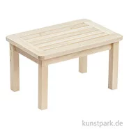 Artikelbild des Artikels “Miniatur Tisch, Holz, Natur, 7,5 x 4,8 x 4,3 cm “