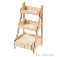 Artikelbild des Artikels “Miniatur Treppenregal, Holz, Natur, 5,1 x 5,1 x 10,9 cm “