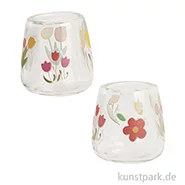 Artikelbild des Artikels “Miniatur Vase, Blumendekor, Klar, 2 Stück, 1,6 x 1,6 cm “