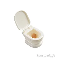 Artikelbild des Artikels “Miniatur WC mit Häufchen, Weiß, 3,5 x 4,5 x 2,8 cm “