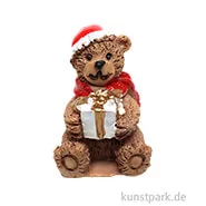 Artikelbild des Artikels “Miniatur Weihnachtsbär mit Geschenk, 3 cm “