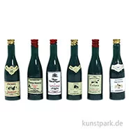 Artikelbild des Artikels “Miniatur Weinflaschen, sortiert, 3,6 cm, 6 Stück “