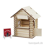 Artikelbild des Artikels “Miniatur Wichtel-Marktbude, Holzbausatz, 15,5 x 11,5 x 15,5 cm “