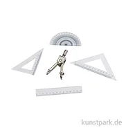 Artikelbild des Artikels “Miniatur Zirkel + Lineal-Set, 5-teilig, 2,1 x 0,43 cm “