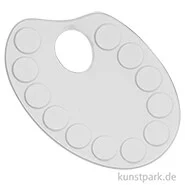 Artikelbild des Artikels “Mischpalette mit 12 Vertiefungen, Metall, Oval “