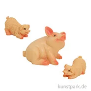 Artikelbild des Artikels “Miniatur Schwein mit Ferkel, 2,5 cm, 3 Stück sortiert “