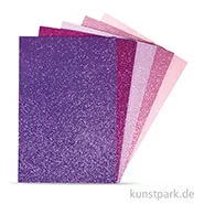 Artikelbild des Artikels “Moosgummi Platten Glitter - Pink-Violett, selbstklebend, 5 Stück “