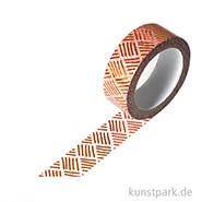 Artikelbild des Artikels “Motiv-Klebeband Washi-Tape Hotfoil Kupfer Schraffur, 15 mm, 5 m Rolle “