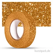 Artikelbild des Artikels “Motiv-Klebeband Washitape - Glitter - 15 mm - 5 m Rolle Einzelfarbe | Gold“