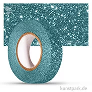 Artikelbild des Artikels “Motiv-Klebeband Washitape - Glitter - 15 mm - 5 m Rolle Einzelfarbe | Lagune“