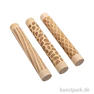 Artikelbild des Artikels “Motivwalze - Roller mit Muster, Holz, Natur, 11 x 1,5 cm, 3 Stück “