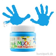 Artikelbild des Artikels “MUCKI Fingerfarbe Textil - pastose Farbe für Stoffe, 150 ml Einzelfarbe | Blau“