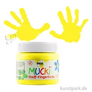 Artikelbild des Artikels “MUCKI Fingerfarbe Textil - pastose Farbe für Stoffe, 150 ml Einzelfarbe | Gelb“
