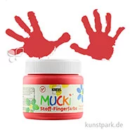 Artikelbild des Artikels “MUCKI Fingerfarbe Textil - pastose Farbe für Stoffe, 150 ml Einzelfarbe | Rot“