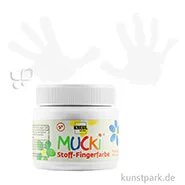 Artikelbild des Artikels “MUCKI Fingerfarbe Textil - pastose Farbe für Stoffe, 150 ml Einzelfarbe | Weiß“
