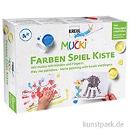 Artikelbild des Artikels “MUCKI Fingerfarben Set - Wir malen mit Händen und Fingern, 5 x 50 ml, Zubehör “