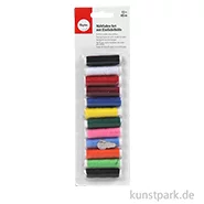 Artikelbild des Artikels “Nähfaden Set mit Einfädelhilfe, 12 Spulen à 45 Meter “