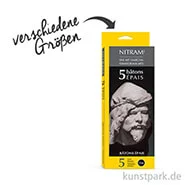 Artikelbild des Artikels “Nitram PETITS Holzkohlestift soft round, 5 Stück “