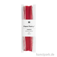 Artikelbild des Artikels “Organzaband mit Drahtkante, Rot Silber, 19 mm x 3 Meter “