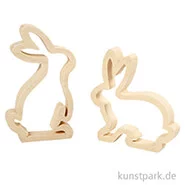 Artikelbild des Artikels “Osterhasen aus Holz, Größe 14x13 cm, 2 Stück sortiert “