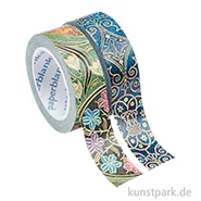 Artikelbild des Artikels “PAPERBLANKS Washi Tape Set - 2 x 10m - Azurblau & Blühende Poesie “
