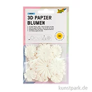 Artikelbild des Artikels “Papierblumen, 20-55mm, 30 Stück, weiß sortiert “