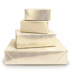 Artikelbild des Artikels “Papierschachtel Set - Pünktchen, Gold, 4 Stück “