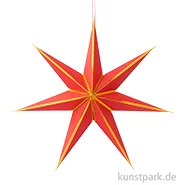 Artikelbild des Artikels “Papierstern zum Aufhängen, Rot Gold, Durchmesser 45 cm “