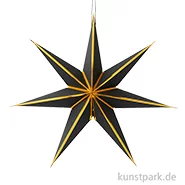 Artikelbild des Artikels “Papierstern zum Aufhängen, Schwarz Gold, Durchmesser 45 cm “