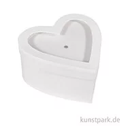 Artikelbild des Artikels “Pappmache Herz mit Schütteldeckel, Weiß, Größe 9x9x4,5 cm “