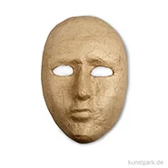 Artikelbild des Artikels “Pappmaché - Maske, gesichtsgroß, Größe ca. 16 x 23 cm, handgearbeitet “