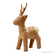 Artikelbild des Artikels “Pappmaché - Rentier, stehend, handgemacht, Höhe 22,5 cm “