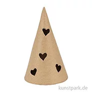 Artikelbild des Artikels “Pappmaché Weihnachtsbaum Kegel Herz, 6 x 6 x 10,5 cm “