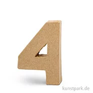Artikelbild des Artikels “Pappmaché-Zahlen - handgearbeitet, Höhe 10 cm, Dicke 2 cm Einzeln | 4“