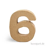 Artikelbild des Artikels “Pappmaché-Zahlen - handgearbeitet, Höhe 10 cm, Dicke 2 cm Einzeln | 6“