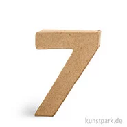 Artikelbild des Artikels “Pappmaché-Zahlen - handgearbeitet, Höhe 10 cm, Dicke 2 cm Einzeln | 7“