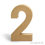 Artikelbild des Artikels “Pappmaché-Zahlen - handgearbeitet, Höhe 20,5 cm, Dicke 2,5 cm Einzeln | 2“